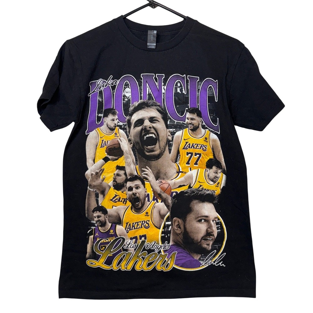 Luka Doncic Los Angeles Lakers Graphic T-Shirt Small Player Y Tees Bootleg Rap